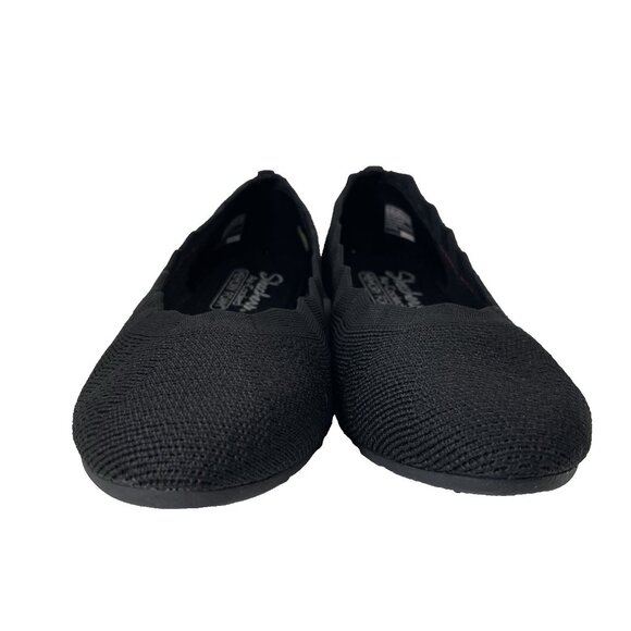 Skechers Love Spell Ballet Flat Shoes Women 8.5 Black Cleo Casual Dressy Slip On - Picture 3 of 14